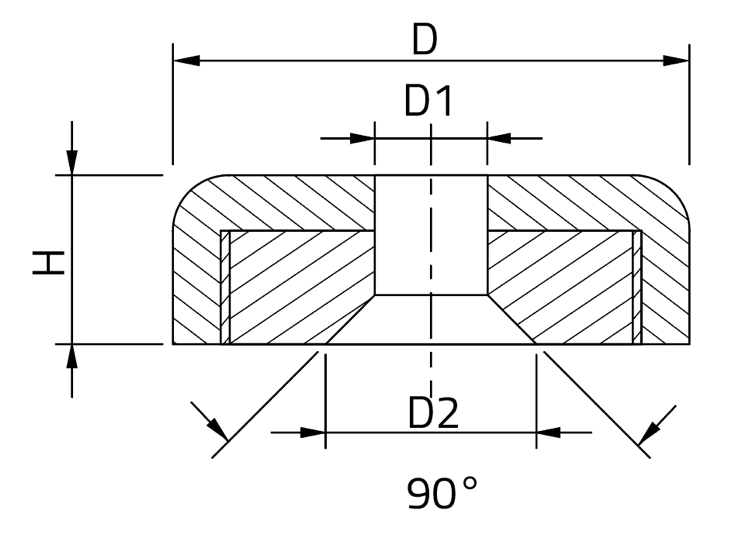 NdFeB pot magnet A 1