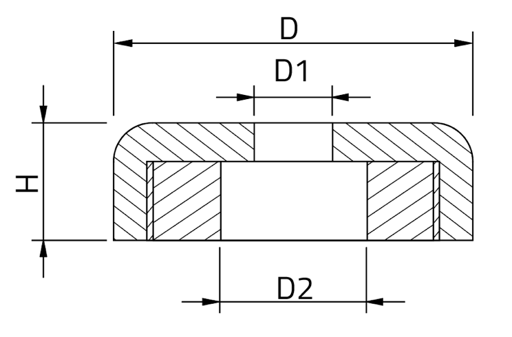 NdFeB pot magnet B 1