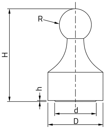 NdFeB pot magnet H 1